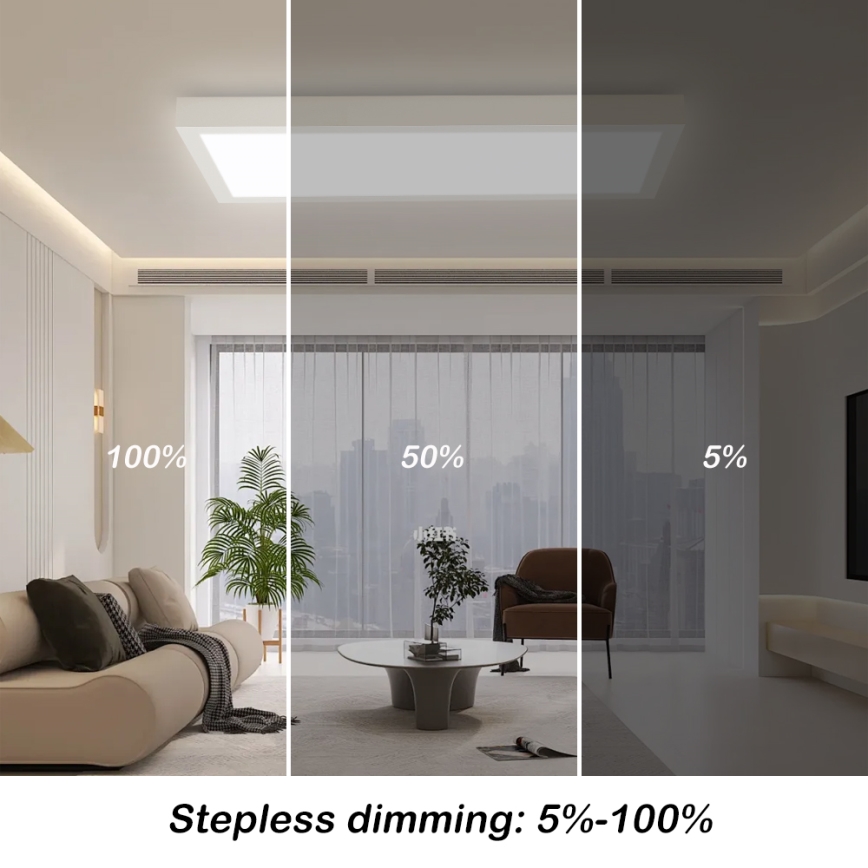 Brilagi - Dimbare LED-badkamerplafondlamp FRAME SMART LED/30W/230V 30x60 cm 3000-6000K IP44 wit + afstandsbediening