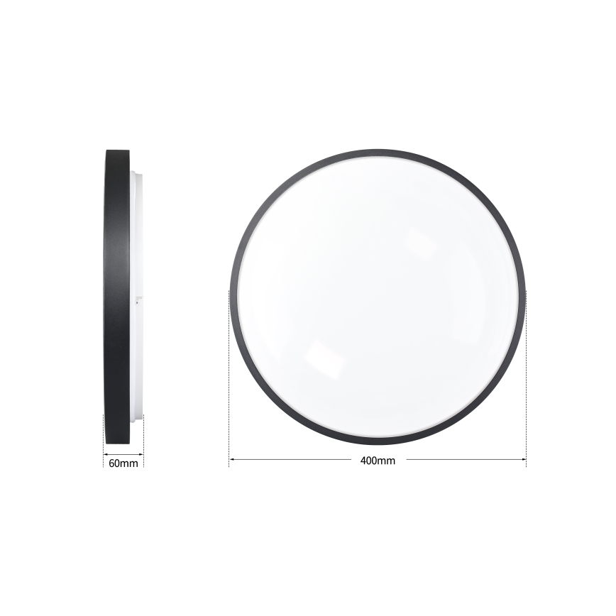 Brilagi - Dimbare LED-plafondlamp GLASS POOL DOUBLE LED/48W/230V 3000-6000K 40 cm zwart + afstandsbediening