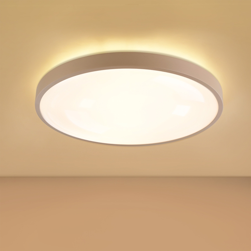 Brilagi - Dimbare LED-plafondlamp GLASS POOL DOUBLE LED/60W/230V 3000-6000K 50 cm beige + afstandsbediening