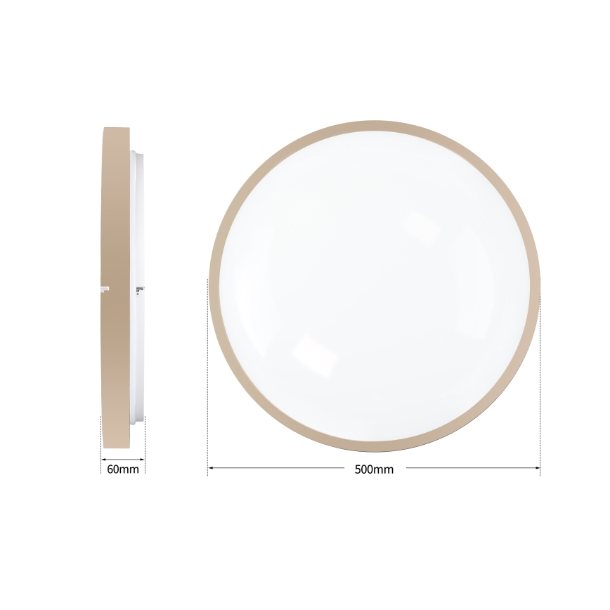 Brilagi - Dimbare LED-plafondlamp GLASS POOL DOUBLE LED/60W/230V 3000-6000K 50 cm beige + afstandsbediening