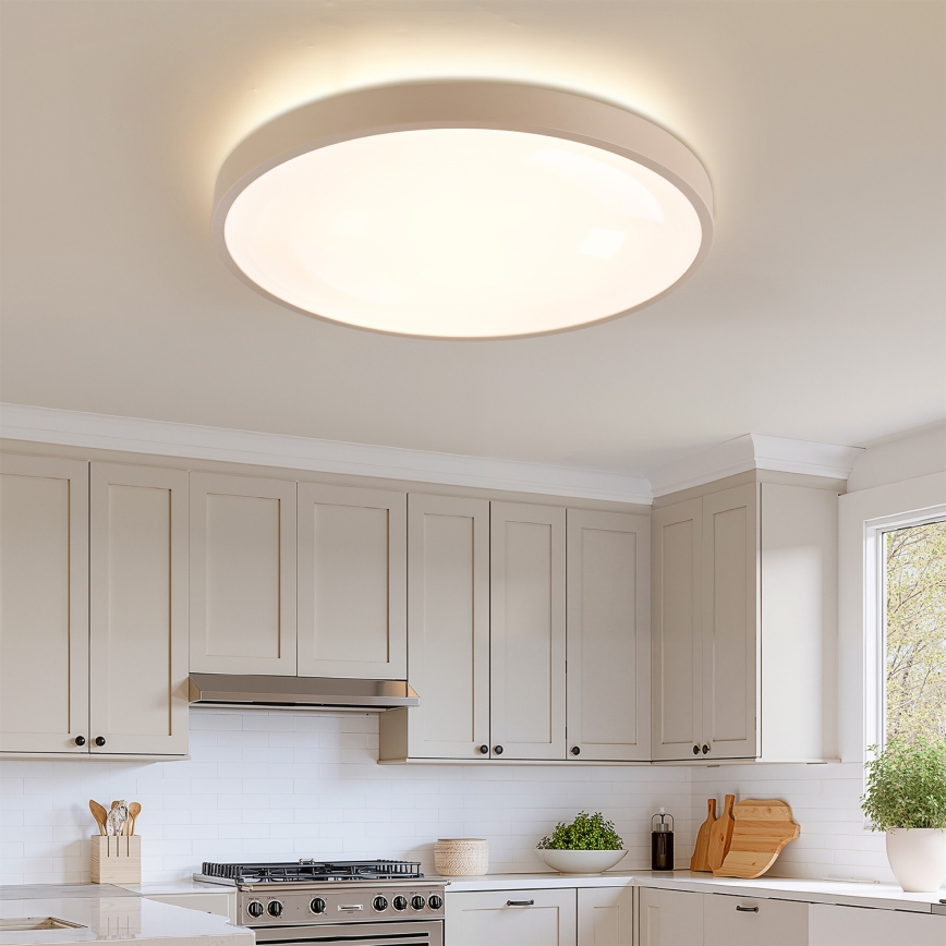 Brilagi - LED dimbare plafondlamp GLASS POOL DOUBLE LED/80W/230V 3000-6000K 60 cm beige + afstandsbediening