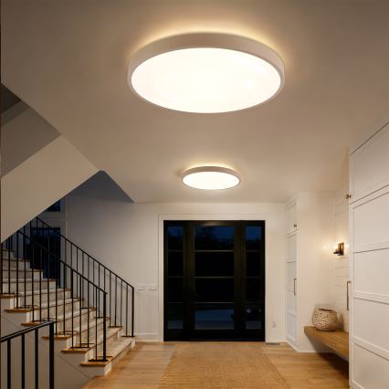 Brilagi - LED dimbare plafondlamp GLASS POOL DOUBLE LED/80W/230V 3000-6000K 60 cm beige + afstandsbediening