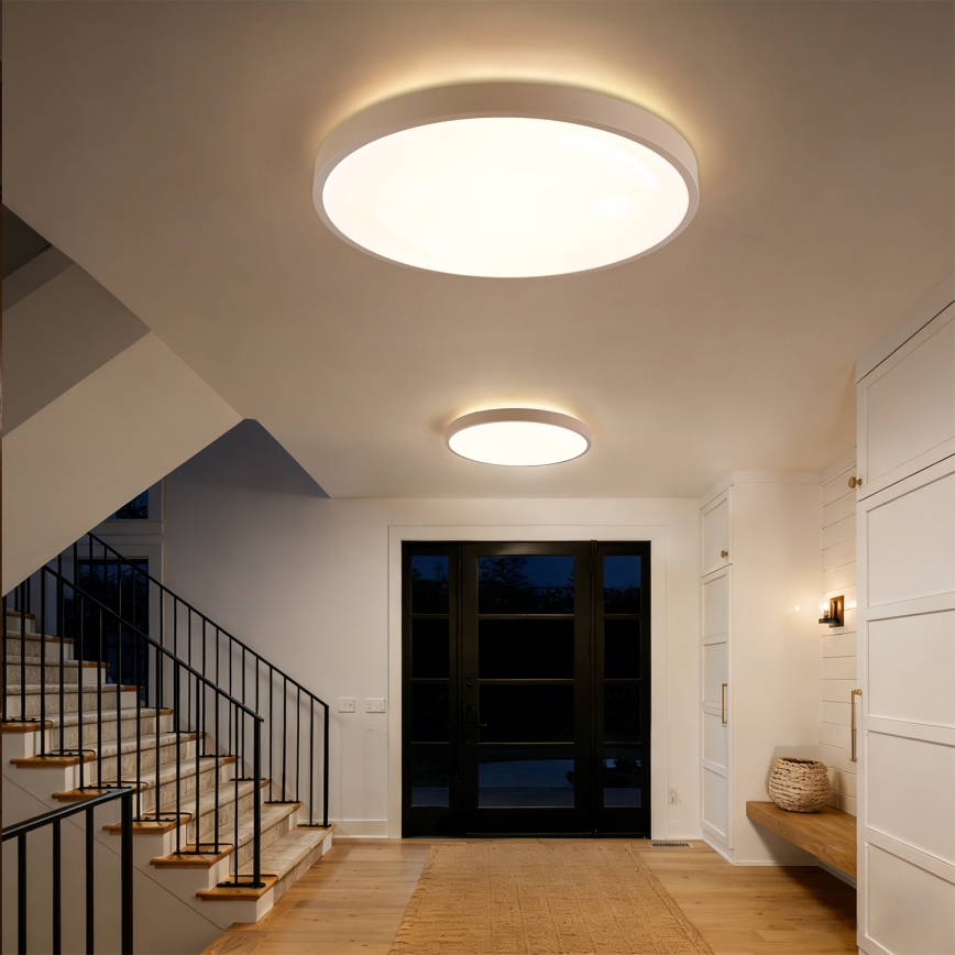 Brilagi - LED dimbare plafondlamp GLASS POOL DOUBLE LED/80W/230V 3000-6000K 60 cm beige + afstandsbediening