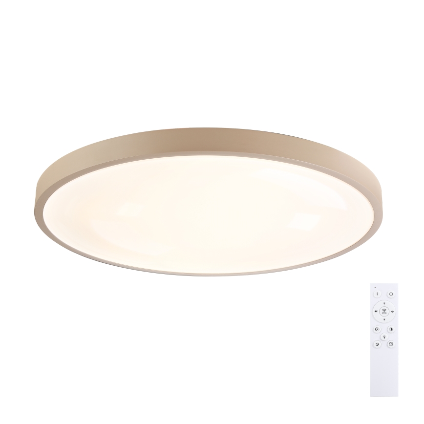 Brilagi - LED dimbare plafondlamp GLASS POOL DOUBLE LED/80W/230V 3000-6000K 60 cm beige + afstandsbediening