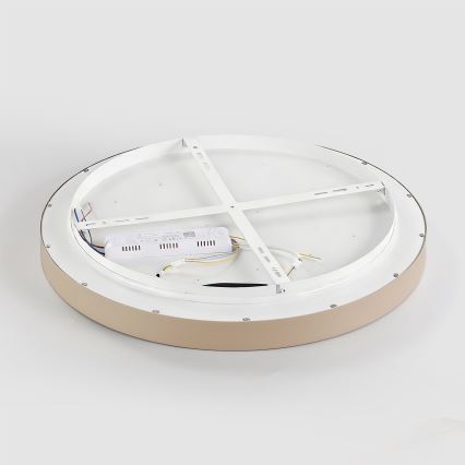 Brilagi - LED dimbare plafondlamp GLASS POOL DOUBLE LED/80W/230V 3000-6000K 60 cm beige + afstandsbediening