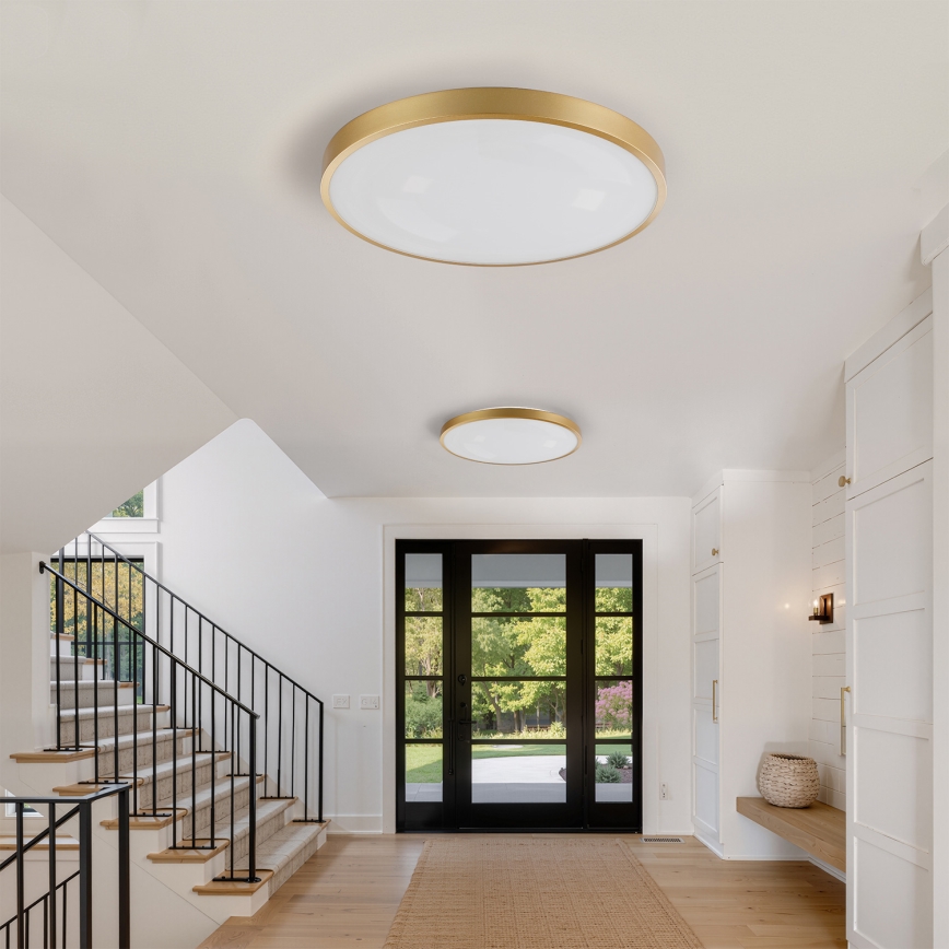 Brilagi - LED dimbare plafondlamp GLASS POOL DOUBLE LED/80W/230V 3000-6000K 60 cm goud + afstandsbediening