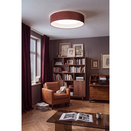 Brilagi - LED dimbare plafondlamp VELVET SMARTIX STARS LED/24W/230V 3000-6000K Ø 45 cm wijnrood Wi-Fi Tuya Beacon + afstandsbediening