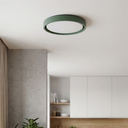 Brilagi - Dimbare LED-plafondlamp MATTEO LED/48W/230V 3000-6500K Ø 41 cm groen + afstandsbediening