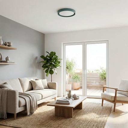 Brilagi - Dimbare LED-plafondlamp MATTEO LED/48W/230V 3000-6500K Ø 41 cm groen + afstandsbediening