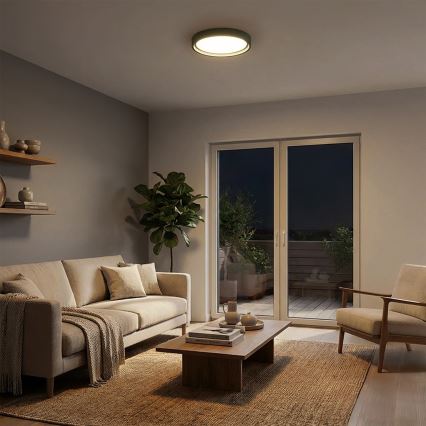 Brilagi - Dimbare LED-plafondlamp MATTEO LED/48W/230V 3000-6500K Ø 41 cm groen + afstandsbediening