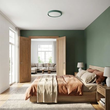 Brilagi - Dimbare LED-plafondlamp MATTEO LED/48W/230V 3000-6500K Ø 41 cm groen + afstandsbediening