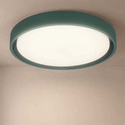 Brilagi - Dimbare LED-plafondlamp MATTEO LED/48W/230V 3000-6500K Ø 41 cm groen + afstandsbediening