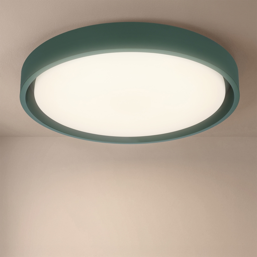Brilagi - Dimbare LED-plafondlamp MATTEO LED/48W/230V 3000-6500K Ø 41 cm groen + afstandsbediening