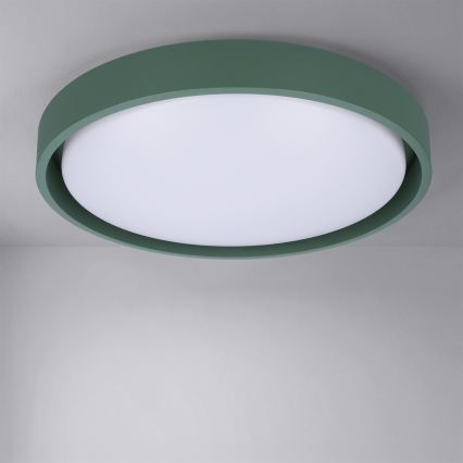 Brilagi - Dimbare LED-plafondlamp MATTEO LED/48W/230V 3000-6500K Ø 41 cm groen + afstandsbediening