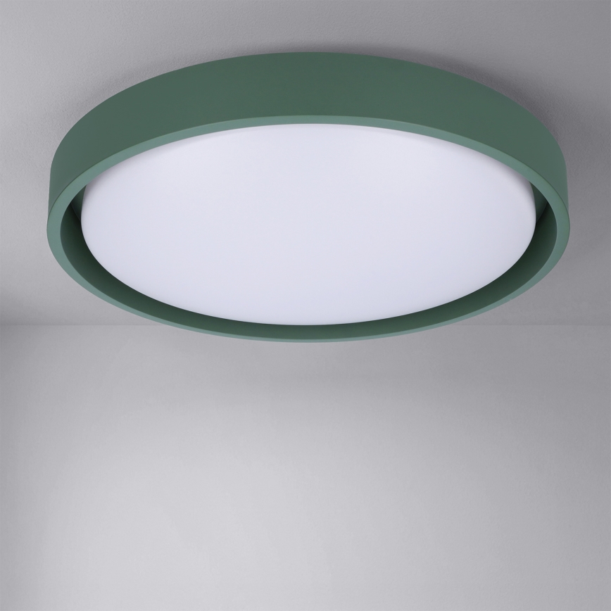 Brilagi - Dimbare LED-plafondlamp MATTEO LED/48W/230V 3000-6500K Ø 41 cm groen + afstandsbediening