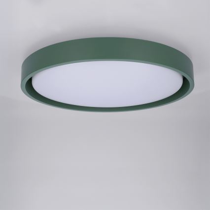 Brilagi - Dimbare LED-plafondlamp MATTEO LED/48W/230V 3000-6500K Ø 41 cm groen + afstandsbediening