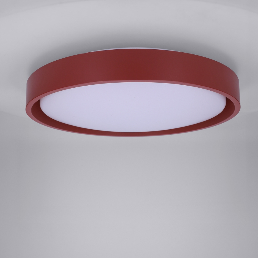 Brilagi - Dimbare LED-plafondlamp MATTEO LED/48W/230V 3000-6500K Ø 41 cm rood + afstandsbediening