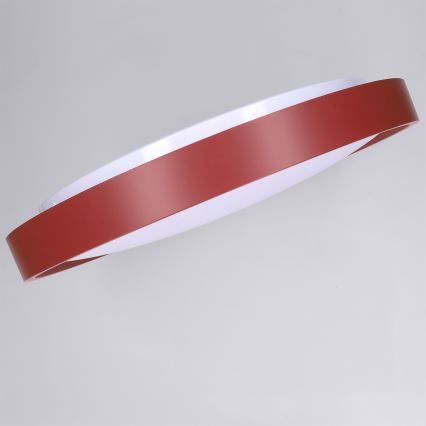 Brilagi - Dimbare LED-plafondlamp MATTEO LED/48W/230V 3000-6500K Ø 41 cm rood + afstandsbediening