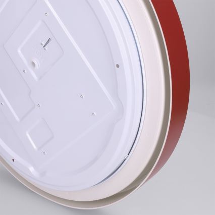 Brilagi - Dimbare LED-plafondlamp MATTEO LED/48W/230V 3000-6500K Ø 41 cm rood + afstandsbediening