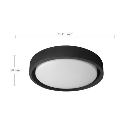 Brilagi - Dimbare LED-plafondlamp MATTEO LED/48W/230V 3000-6500K Ø 41 cm zwart + afstandsbediening