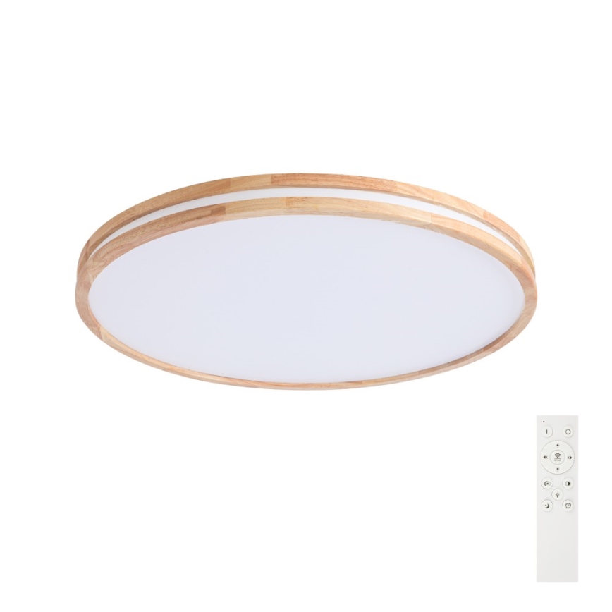 Brilagi - Dimbare LED-plafondlamp MOLINA LED/100W/230V 3000-6000K eiken Ø 80 cm + afstandsbediening