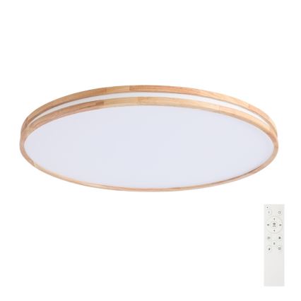Brilagi - Dimbaar LED-plafondlamp MOLINA LED/128W/230V 3000-6000K eiken Ø 100 cm + afstandsbediening