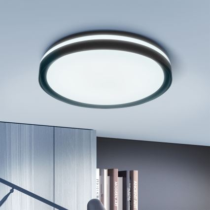 Brilagi - LED dimbare plafondlamp NAOMI LED/48W/230V 3000-6500K Ø 39 cm zwart + afstandsbediening