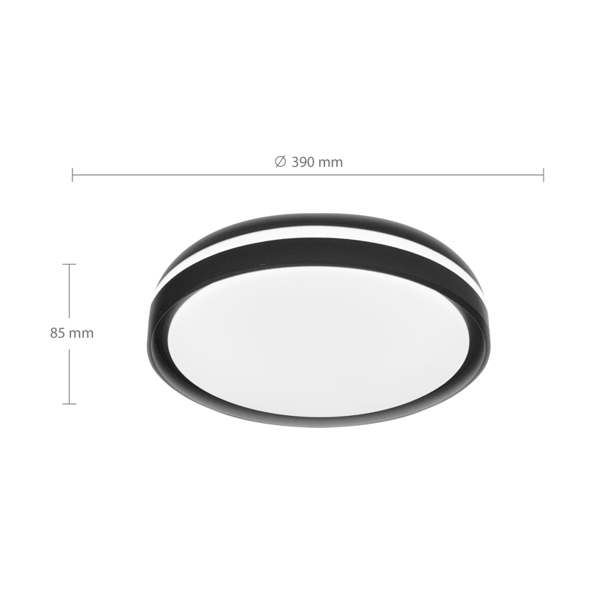 Brilagi - LED dimbare plafondlamp NAOMI LED/48W/230V 3000-6500K Ø 39 cm zwart + afstandsbediening