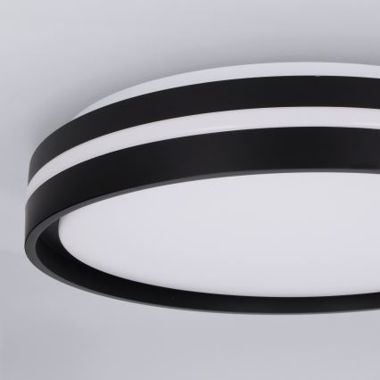 Brilagi - LED dimbare plafondlamp NAOMI LED/48W/230V 3000-6500K Ø 39 cm zwart + afstandsbediening