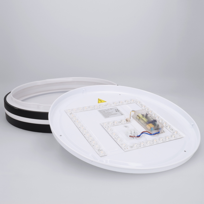 Brilagi - LED dimbare plafondlamp NAOMI LED/48W/230V 3000-6500K Ø 39 cm zwart + afstandsbediening