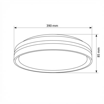 Brilagi - LED dimbare plafondlamp NAOMI LED/48W/230V 3000-6500K Ø 39 cm zwart + afstandsbediening
