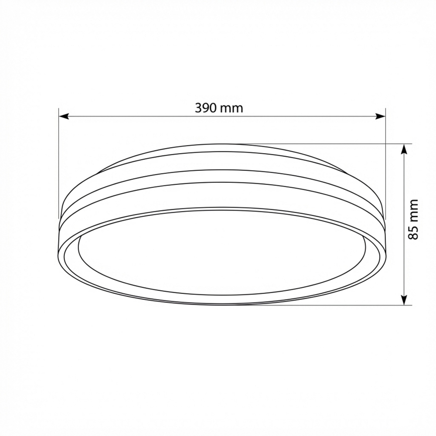 Brilagi - LED dimbare plafondlamp NAOMI LED/48W/230V 3000-6500K Ø 39 cm zwart + afstandsbediening