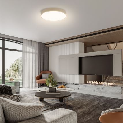 Brilagi - Dimbare LED-plafondlamp POOL LED/48W/230V 3000-6000K pr. 40 cm beige + afstandsbediening