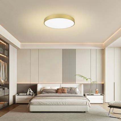 Brilagi - dimbare LED-plafondlamp POOL SMART LED/100W/230V 3000-6000K 80 cm goud Wi-Fi Tuya + afstandsbediening