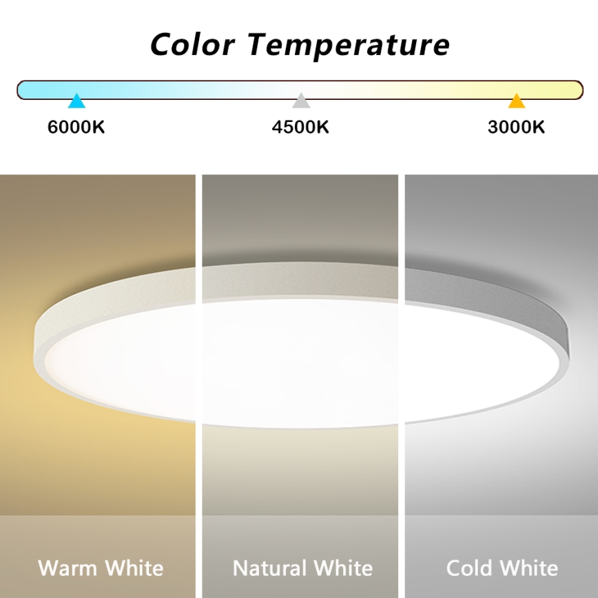 Brilagi - LED-dimbare plafonnière POOL SMART LED/128W/230V 3000-6000K Ø 100 cm Wi-Fi Tuya wit + afstandsbediening