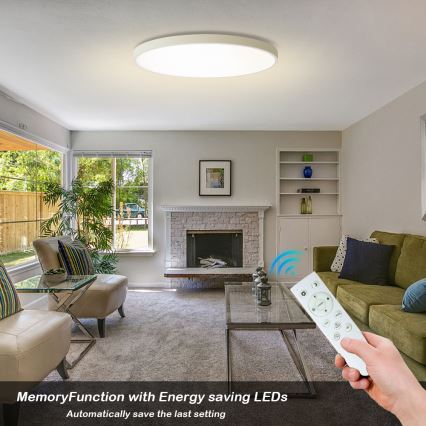 Brilagi - LED-dimbare plafonnière POOL SMART LED/128W/230V 3000-6000K Ø 100 cm Wi-Fi Tuya wit + afstandsbediening