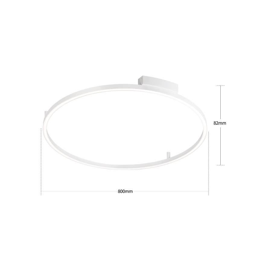 Brilagi - Dimbare LED-plafondlamp PORTOFINO LED/60W/230V 3000-6000K Ø 80 cm wit + afstandsbediening