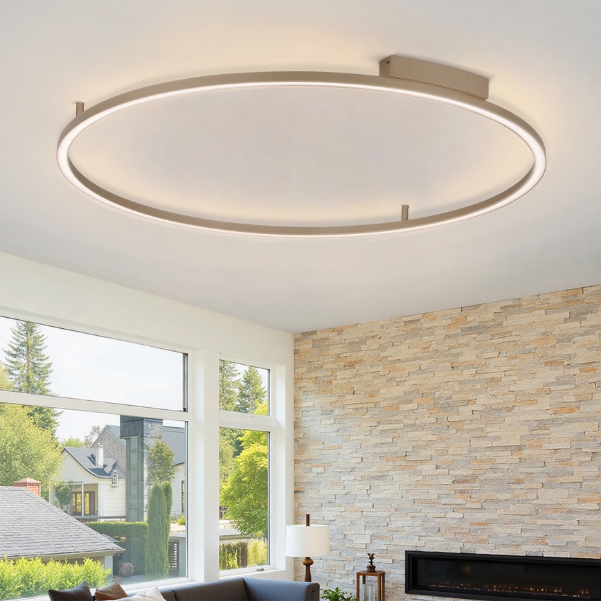 Brilagi - Dimbare LED-plafondlamp PORTOFINO LED/85W/230V 3000-6000K Ø 120 cm beige + afstandsbediening