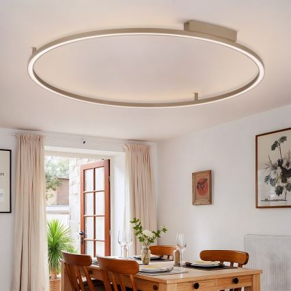 Brilagi - Dimbare LED-plafondlamp PORTOFINO LED/85W/230V 3000-6000K Ø 120 cm beige + afstandsbediening