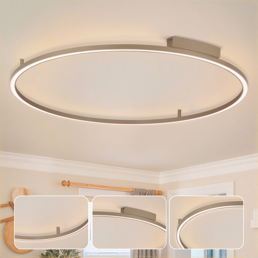 Brilagi - Dimbare LED-plafondlamp PORTOFINO LED/85W/230V 3000-6000K Ø 120 cm beige + afstandsbediening
