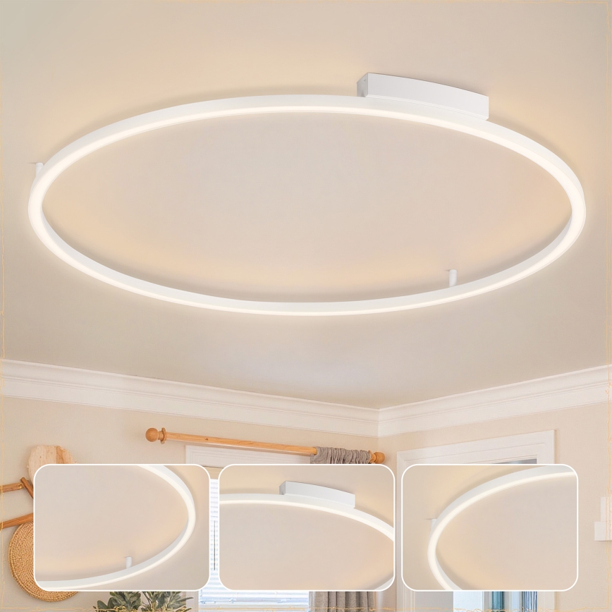 Brilagi - Dimbare LED-plafondlamp PORTOFINO LED/85W/230V 3000–6000K Ø 120 cm wit + afstandsbediening
