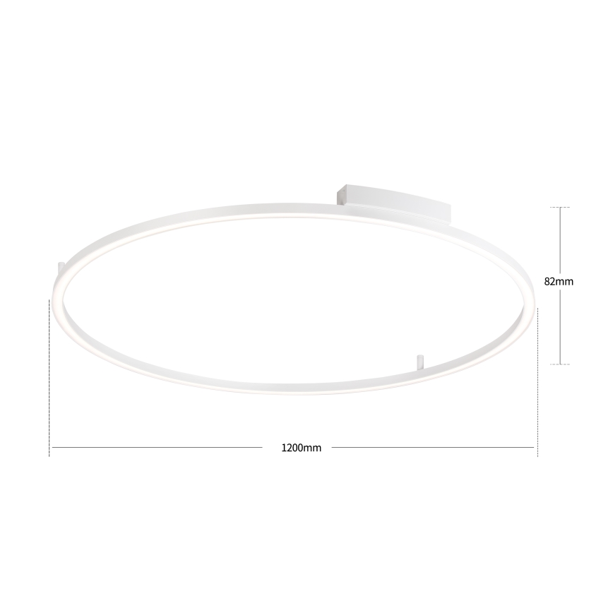 Brilagi - Dimbare LED-plafondlamp PORTOFINO LED/85W/230V 3000–6000K Ø 120 cm wit + afstandsbediening