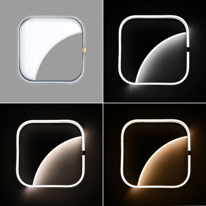 Brilagi - Dimbare LED-plafondlamp SIRELI LED/56W/230V 3000-6000K 40x40 cm + afstandsbediening