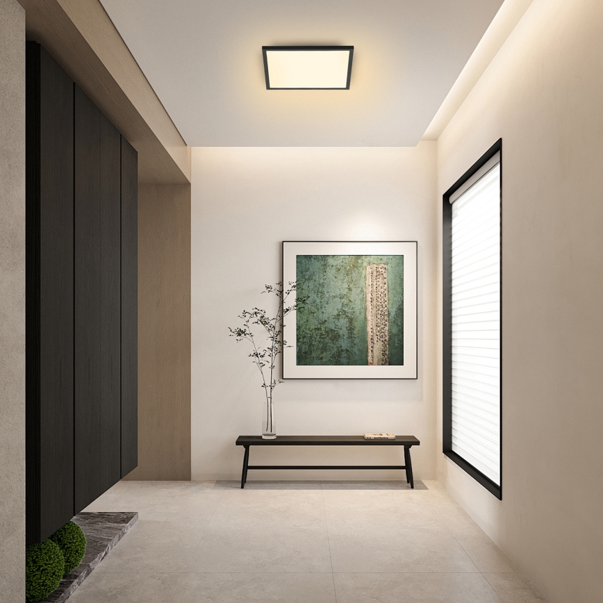Brilagi - LED-dimbare plafondlamp SLIMFRAME LED/25W/230V 30x30 cm 3000-6000K zwart + afstandsbediening