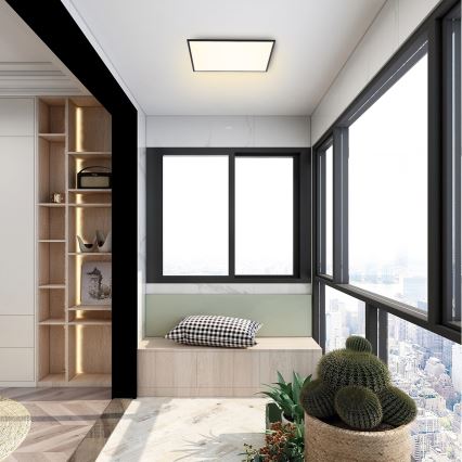 Brilagi - Dimbare LED plafondlamp SLIMFRAME LED/36W/230V 45x45 cm 3000-6000K zwart + afstandsbediening