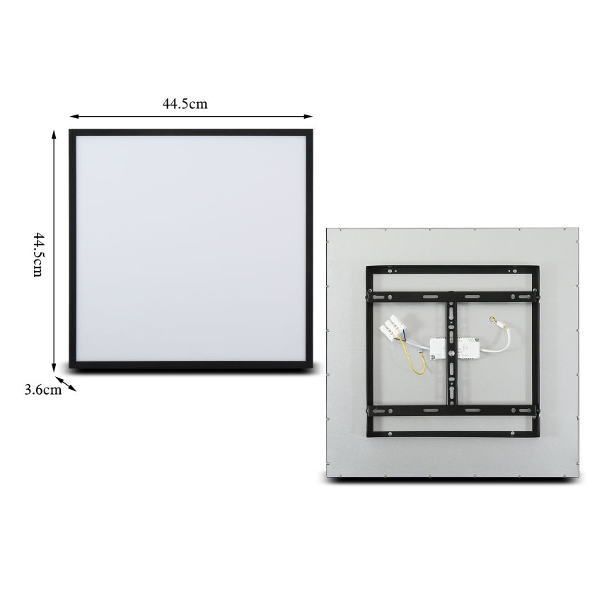 Brilagi - Dimbare LED plafondlamp SLIMFRAME LED/36W/230V 45x45 cm 3000-6000K zwart + afstandsbediening
