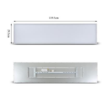 Brilagi - Dimbare LED-plafondlamp SLIMFRAME LED/58W/230V 120x30 cm 3000-6000K wit + afstandsbediening