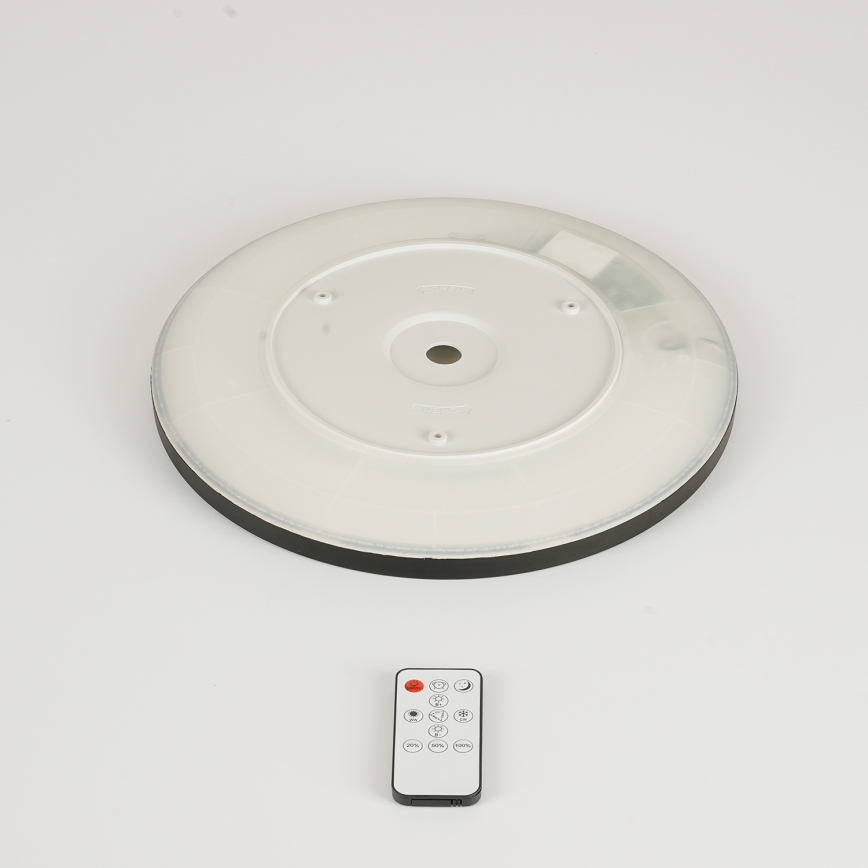 Brilagi - ULTRA SLIM dimbare LED-plafondlamp LED/18W/230V 2700-6500K Ø 30 cm zwart + afstandsbediening