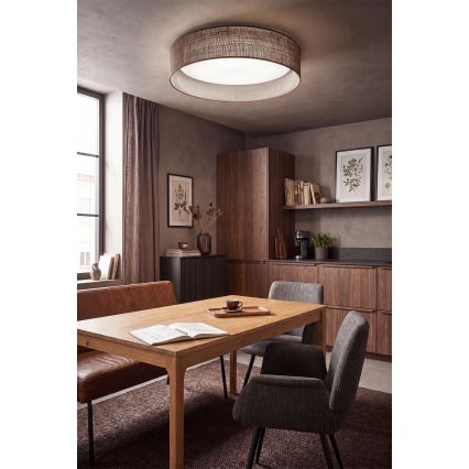 Brilagi - Dimbare LED-plafondlamp VELVET SMART VARI LED/24W/230V 3000–6500K Ø 45 cm bruin + afstandsbediening