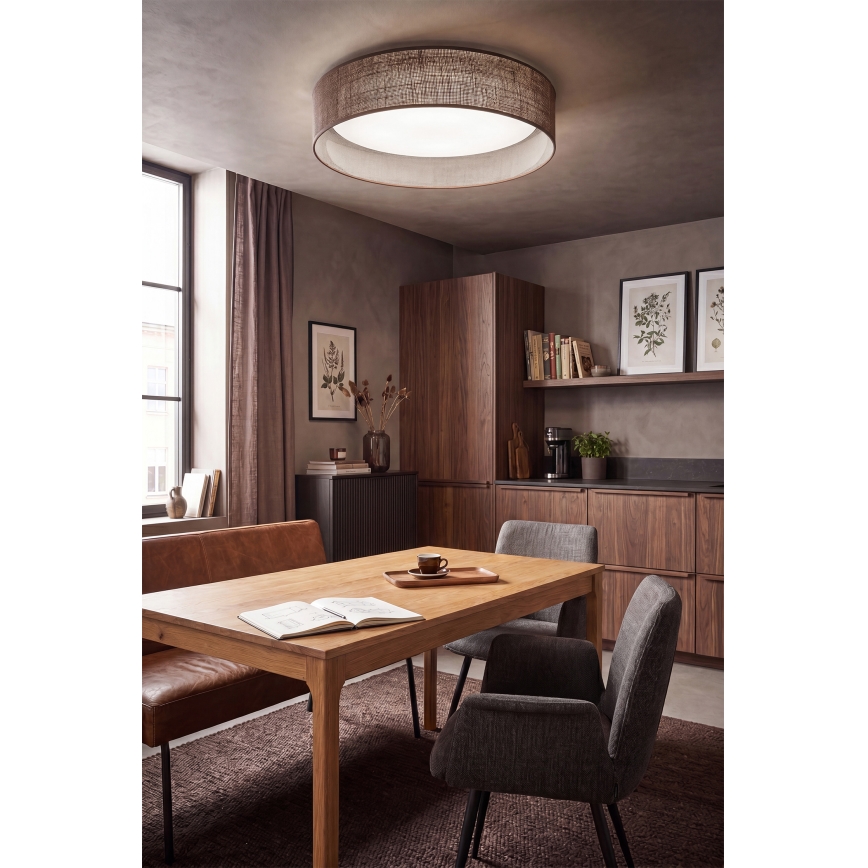 Brilagi - Dimbare LED-plafondlamp VELVET SMART VARI LED/24W/230V 3000–6500K Ø 45 cm bruin + afstandsbediening
